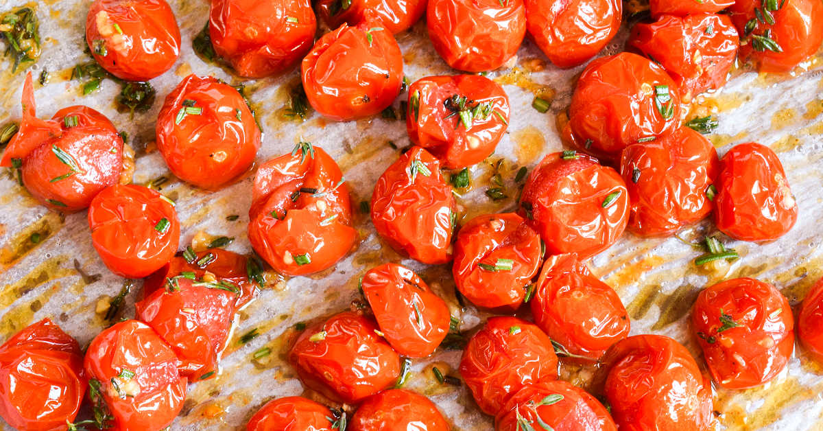 Simple Roasted Cherry Tomatoes: Flavor Burst in 4 Ingredients